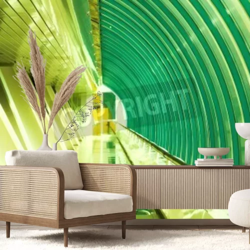 Papier peint  Un tunnel vert et moderne