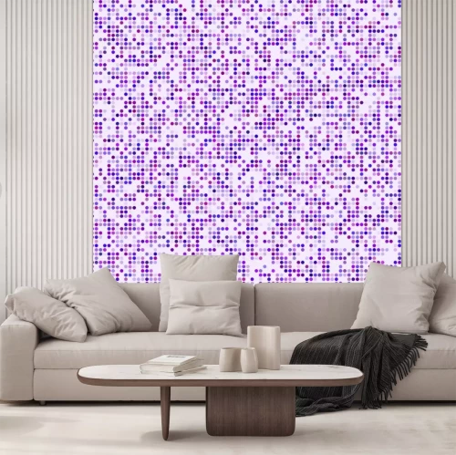 Sticker  Points de pixel fond violet mosaïque
