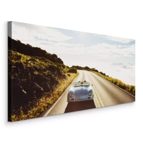 Tableau  Voiture longeant la côte