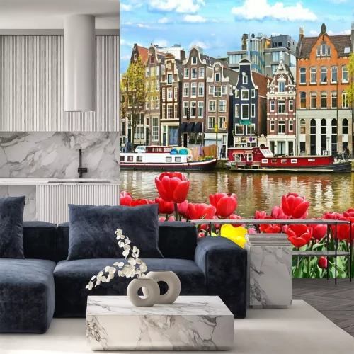 Papier peint  Tulipes d'Amsterdam