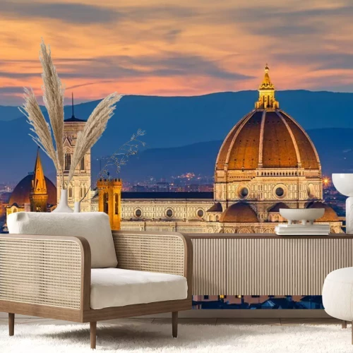 Papier peint  Florence au crépuscule avec vue sur la cathédrale