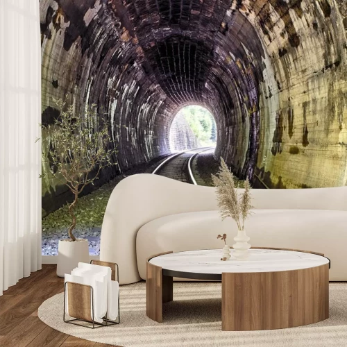 Papier peint  Tunnel ferroviaire 3D