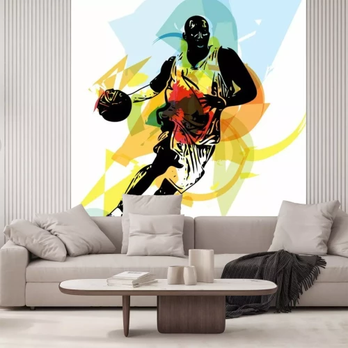 Papier peint  Croquis de joueur de basket