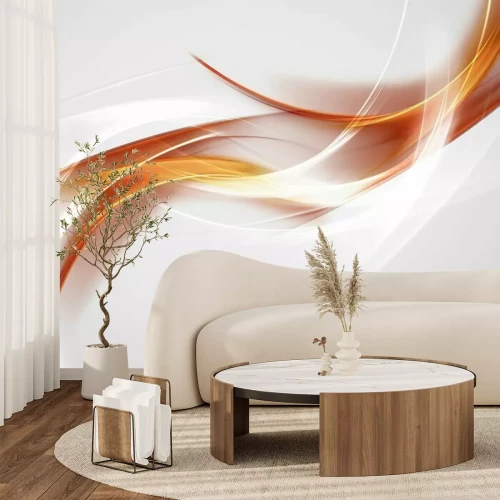 Papier peint  Arrière-plan abstrait blanc orange