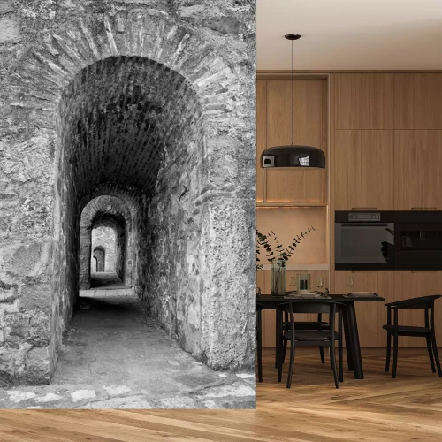 Papier peint  Vieux tunnel en pierre
