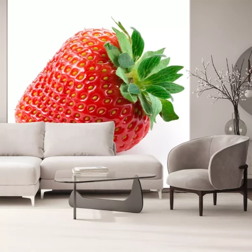 Sticker  Fraise isolé sur fond blanc