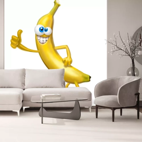 Sticker  Graphiques humoristiques de banane souriante