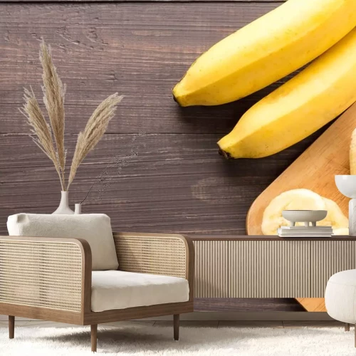 Sticker  Bananes sous différentes formes sur la table