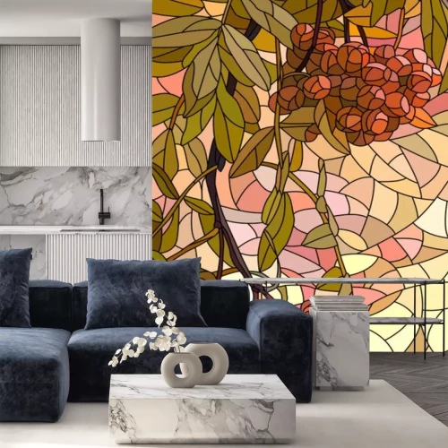 Sticker  Mosaïque aux baies de rowan