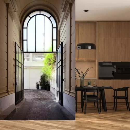 Papier peint  Passage entre des immeubles