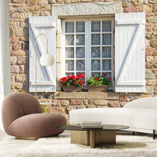 Papier peint  Maison de style français avec une fenêtre