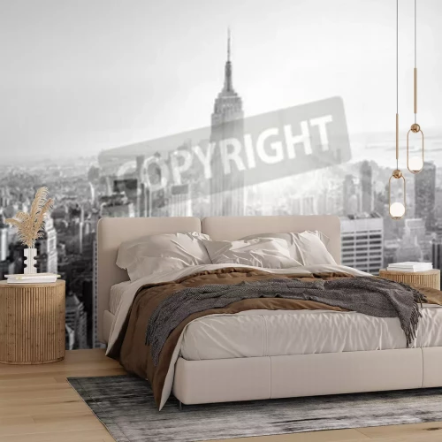 Papier peint  Une vue monochrome de la skyline de New York