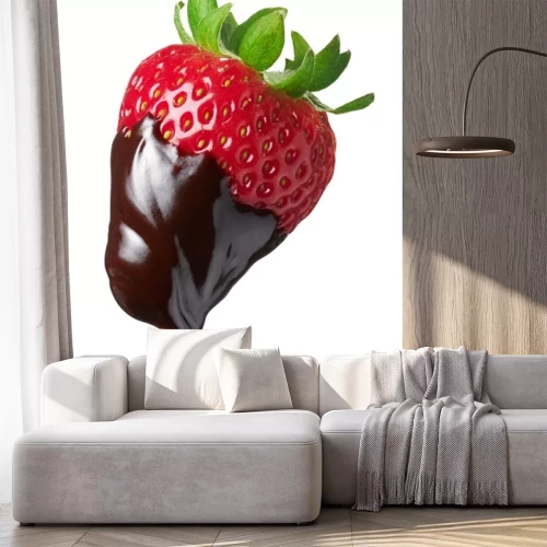Sticker  Fraise trempée au chocolat