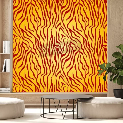 Papier peint  Détail de tigre expressif