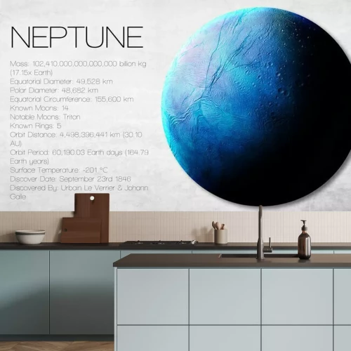 Papier peint  Un panneau avec des informations sur Neptune