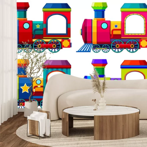 Sticker  Trains de différentes couleurs