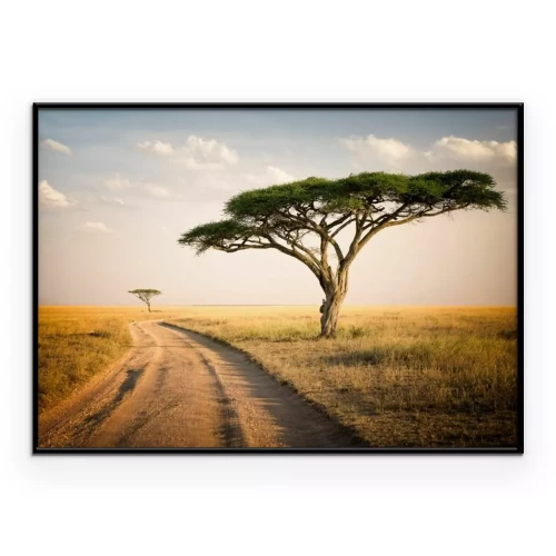 Poster  Paysage africain de la Tanzanie faune et savane