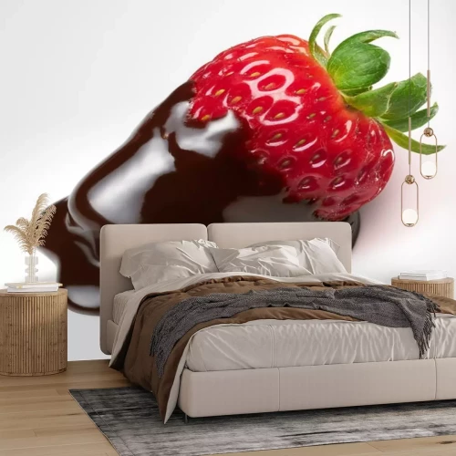 Sticker  Fraise au chocolat trempé