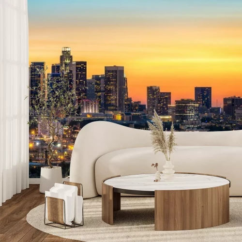Papier peint  Panorama de Los Angeles la nuit