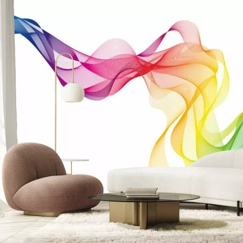 Papier peint  Vague colorée inclinée