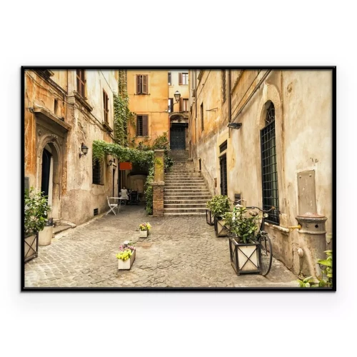 Poster  Romantique, ruelle, vieux, partie, roma, italie