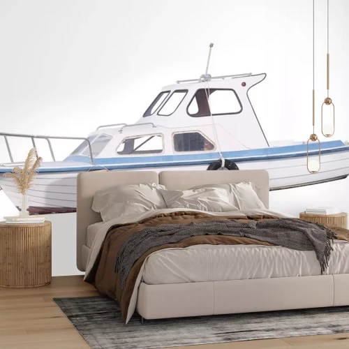 Sticker  L'image d'un bateau à moteur à passagers