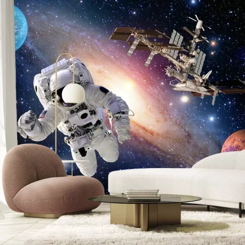 Papier peint  Astronaute en mission spatiale