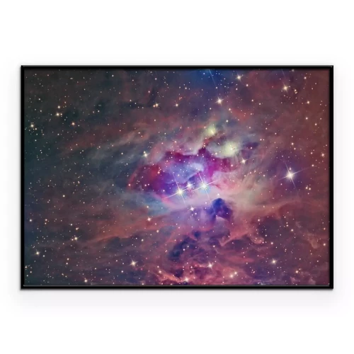 Poster  Espace avec une nébuleuse colorée