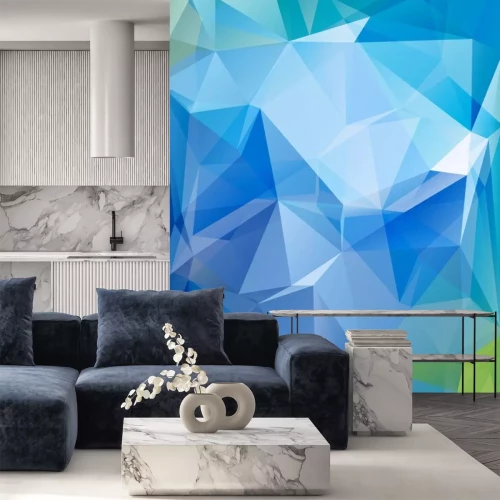 Sticker  Graphiques spatiaux aux couleurs bleues