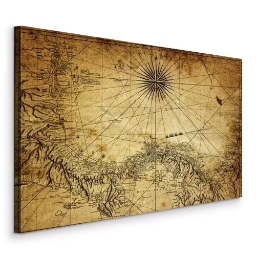 Tableau  Panama sur une carte rétro