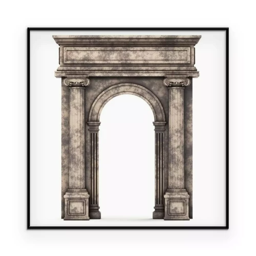 Poster  Arc de triomphe avec colonnes de pierre