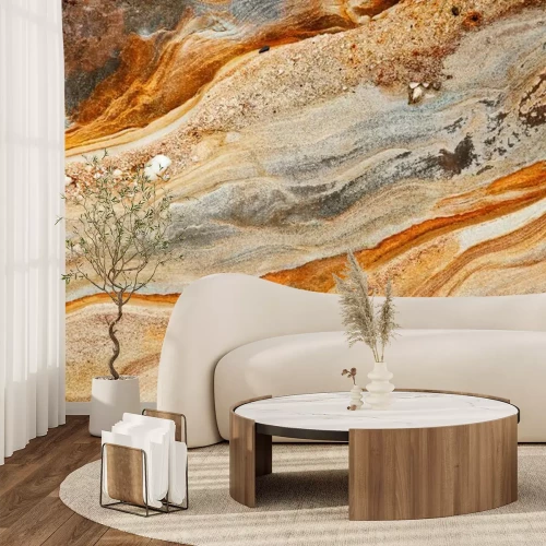 Papier peint  Pierre recouverte de sable