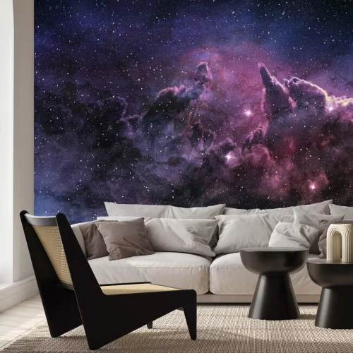 Papier peint  Espace galactique avec nébuleuse et poussière cosmique