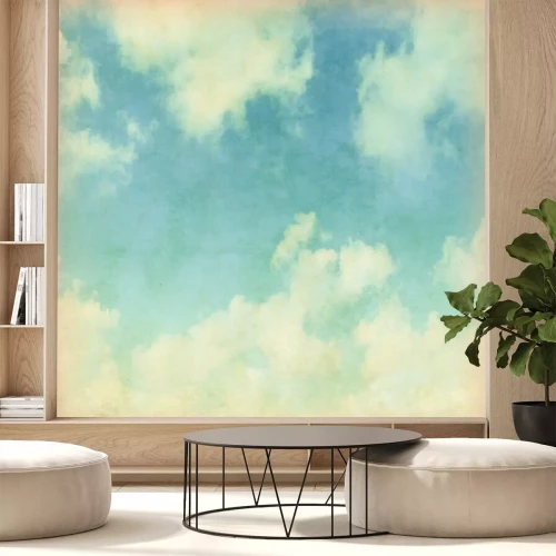 Papier peint  Nuages sur une photo vintage