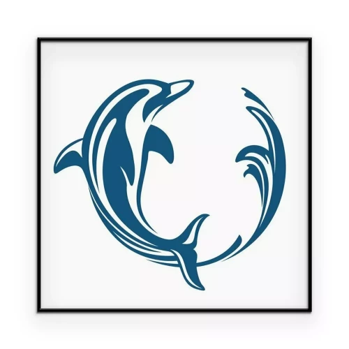 Poster  DOLPHIN CIRCLE EAU