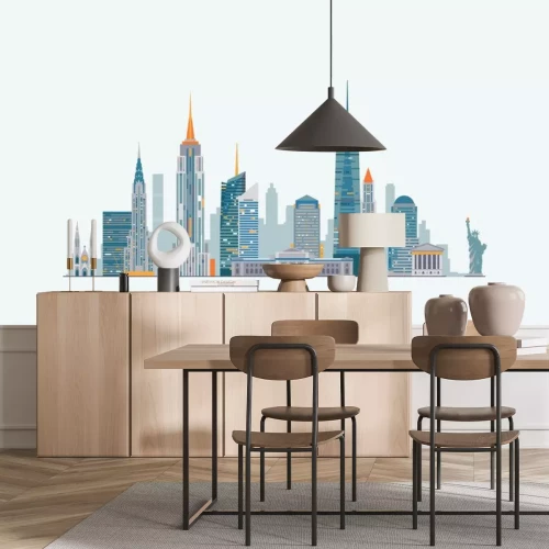 Sticker  Nouveau, York, résumé, Horizon