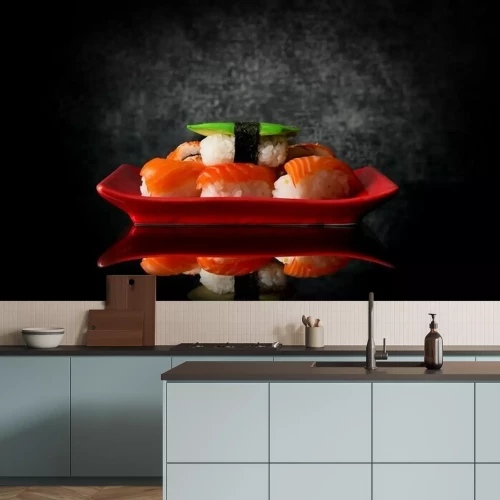 Papier peint  Nigiri sur une assiette