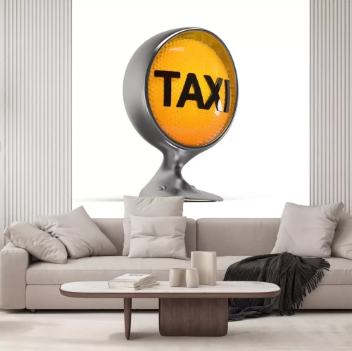 Sticker  Éclairé, taxi, signe, vendange, phare