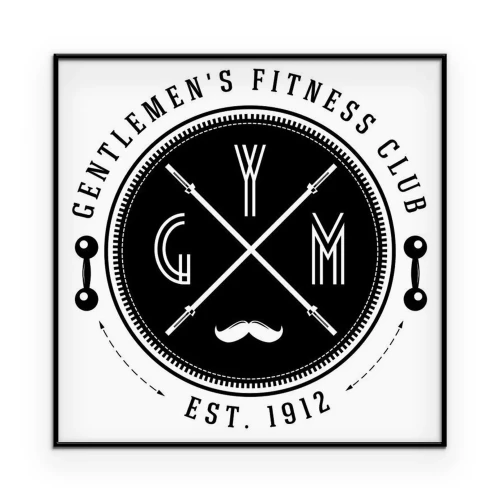 Poster  Panneau de salle de sport de style rétro