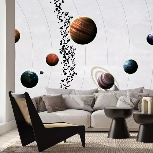 Papier peint  Les images à haute résolution présentent les planètes du système solaire. Cette image est fournie par la NASA