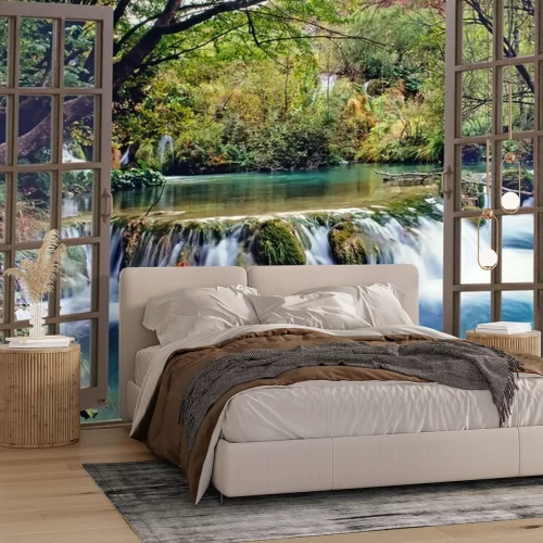 Papier peint  Ouvert, fenêtre, eau, ruisseau