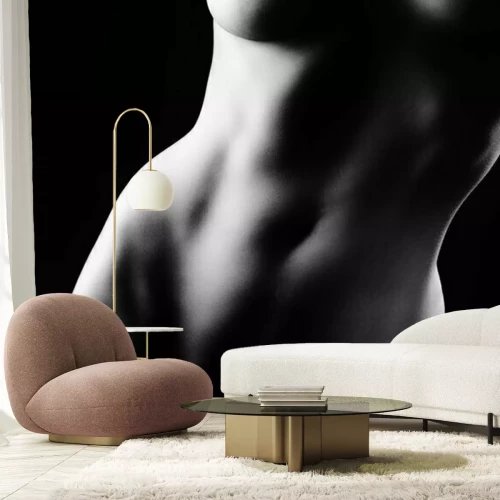 Papier peint  Estomac plat et plat