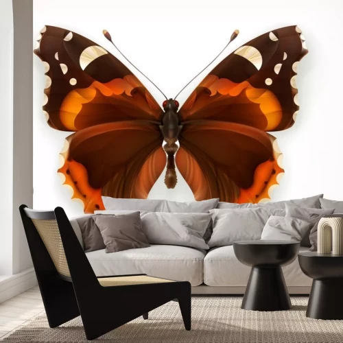 Sticker  Grand papillon marron