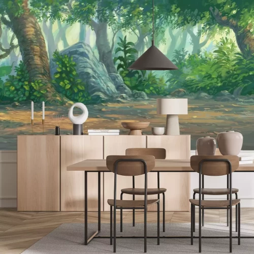 Sticker  peinture de forêt