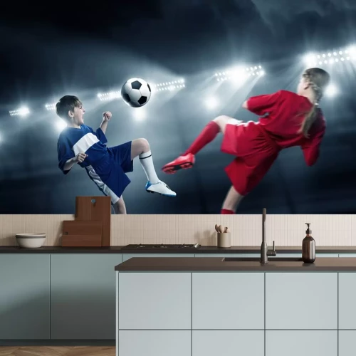 Sticker  Enfants, jouer, football, stade