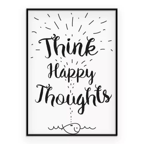 Poster  Inscription inspirante Pensées positives