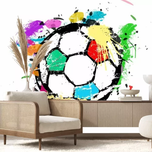 Papier peint  Football en couleurs