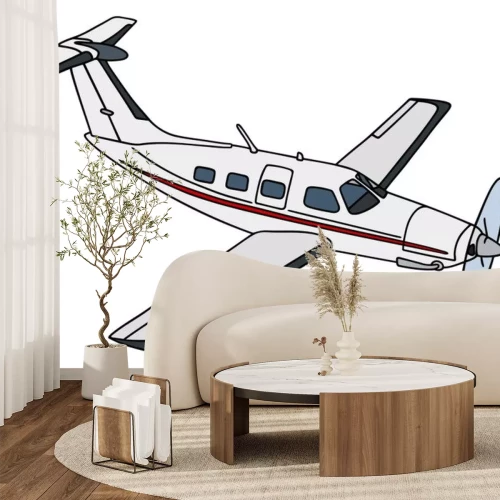 Sticker  Hélice, avion, main, dessin, vecteur, Illustration