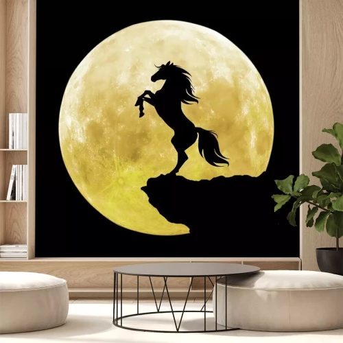 Sticker  Montez dans le contexte de la pleine lune