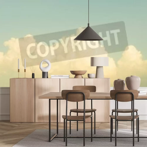 Papier peint  Des nuages sur un ciel gris